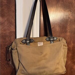 Filson Brown Zippered Tote